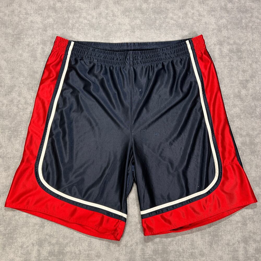 Vintage Y2K Foot Locker Dazzle Shorts Red Navy White Basketball Mens 3XL
